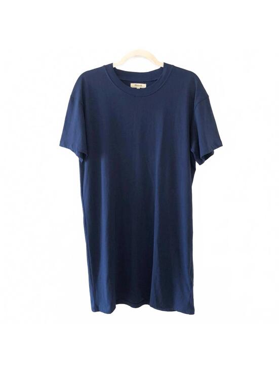 Madewell Dresses & Skirts - Madewell Tee T-Shirt Dress Crewneck Cotton Navy Blue M2242 Women's Size Medium